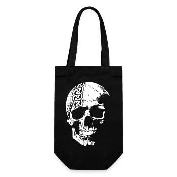 Crâne avec nœud celtique - Sac à bouteille - noir - Devant