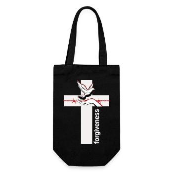 Forgiveness Dove Cross Embrace - Gift Bag for Bottles - black - Front