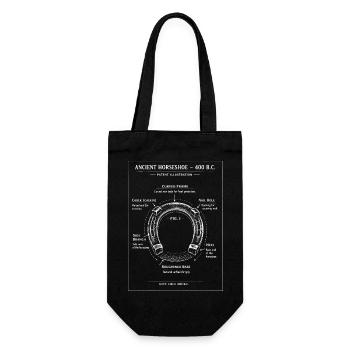 Ancient Horseshoe Diagram - Gift Bag for Bottles - black - Front