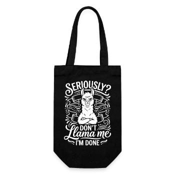Lama Motto : Sérieusement ? Ne me chame pas - Sac à bouteille - noir - Devant