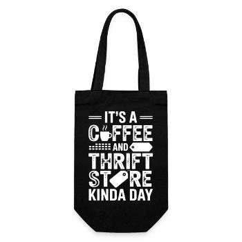 Tag des Kaffee-Secondhand-Ladens - Geschenkbeutel für Flaschen - Schwarz - Vorne