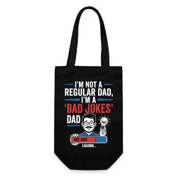 Kein Normalvater, Bad Jokes Dad - Geschenkbeutel für Flaschen - Schwarz - Vorne