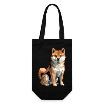 Geometric Shiba Inu Dog - Gift Bag for Bottles - black - Front