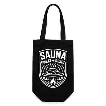Sauna Sweat Reset Wellness Sweating - Gift Bag for Bottles - black - Front