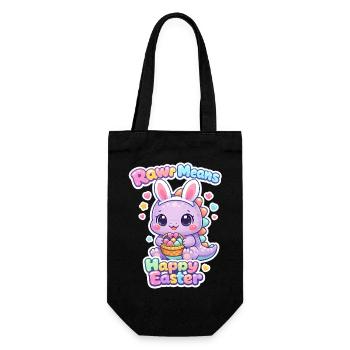 Rawr Dino Bunny Spring Summer Easter Garden - Gift Bag for Bottles - black - Front