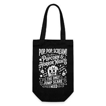 Jump Scare Popcorn Nächte Shirt - Geschenkbeutel für Flaschen - Schwarz - Vorne