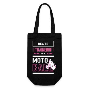 Beste Motoball Trainerin Motoballtrainerin Spiel - Geschenkbeutel für Flaschen - Schwarz - Vorne