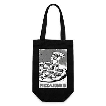 Graphique de tranche de Pizza Junkie - Sac à bouteille - noir - Devant