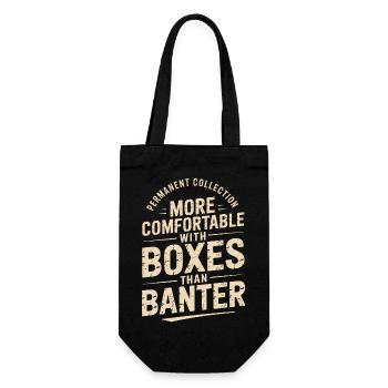Plus à l’aise avec les boîtes que dans la plaisanterie - Sac à bouteille - noir - Devant