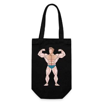 Conception de la géométrie de l’entraînement musculaire - Sac à bouteille - noir - Devant