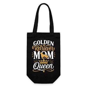 Golden Retriever Mom Queen - Gift Bag for Bottles - black - Front