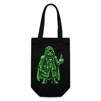 Punk Apotheker Pixel Art Retro Hacker - Geschenkbeutel für Flaschen - Schwarz - Vorne
