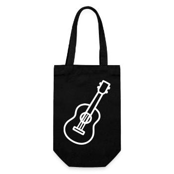 Guitare acoustique Guitare Guitare Cadeau Musicien Guitariste - Sac à bouteille - noir - Devant