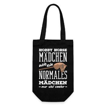 Hobby Horse Mädchen Cooler - Geschenkbeutel für Flaschen - Schwarz - Vorne