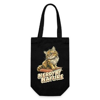 Nerd par nature Chat Rat de bibliothèque - Sac à bouteille - noir - Devant