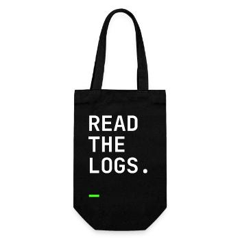 Read The Logs – Sysadmin IT Terminal Design - Geschenkbeutel für Flaschen - Schwarz - Vorne