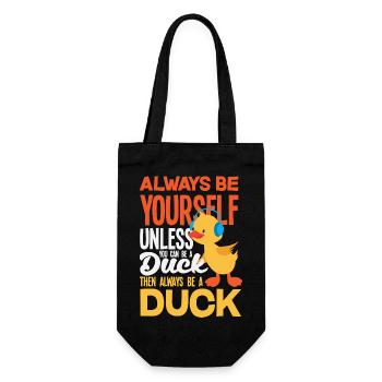 Motifs drôles de canards Citons amoureux de canards - Sac à bouteille - noir - Devant