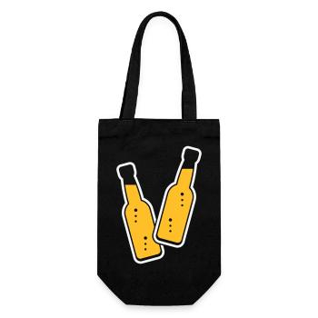 2 Bottles Toast (Lemonade Soft Drink / NEG 2C) - Gift Bag for Bottles - black - Front