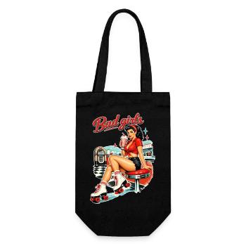 Pin-Up Girl Rétro : Bad Girls style diner années 50 - Sac à bouteille - noir - Devant