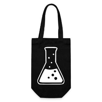 Chemie_Symbol_schwarzweiss_Wissenschaft_science - Sac à bouteille - noir - Devant
