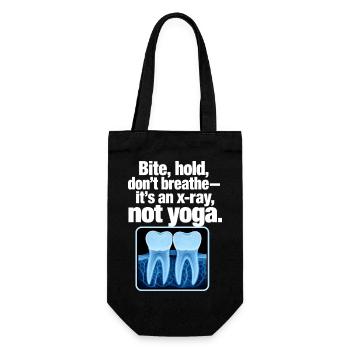 Humour drôle de dentiste aux radiographies, c’est une radiographie, pas du yoga - Sac à bouteille - noir - Devant