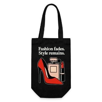 Fashion fades. Style remains. - Elegant High Heel - Gift Bag for Bottles - black - Front