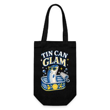 Tin Can Glam Sardines with Sunglasses - Gift Bag for Bottles - black - Front