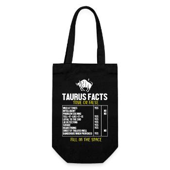 Zodiac sign Taurus - Gift Bag for Bottles - black - Front