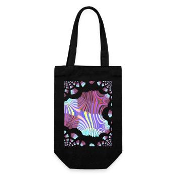 Psychedelic Neon Spiral - Gift Bag for Bottles - black - Front
