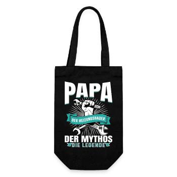Papa Heizungsbauer Mythos Legende - Geschenkbeutel für Flaschen - Schwarz - Vorne