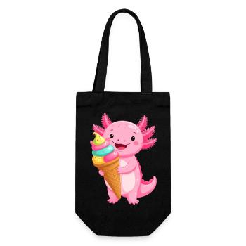 Axolotl Rose Comic avec Cône d’École – Art de la Rentrée - Sac à bouteille - noir - Devant