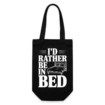 Je préférerais être au lit - Sac à bouteille - noir - Devant