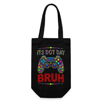 Its Dot Day Bruh Gaming  - Geschenkbeutel für Flaschen - Schwarz - Vorne