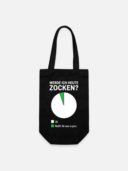 Lustiger Spruch Zocken Gamer - Geschenkbeutel für Flaschen - Schwarz