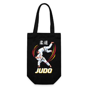 Judo Schulterwurf Kampfkunst - Geschenkbeutel für Flaschen - Schwarz - Vorne
