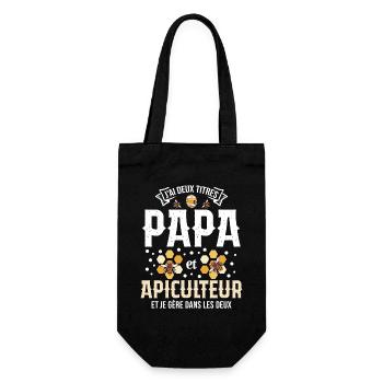 Papa Apiculteur Homme Abeilles Abeille Apiculture - Sac à bouteille - noir - Devant