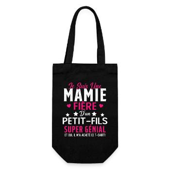 Je Suis Une Mamie Fière D'un Petit Fils Cadeau - Sac à bouteille - noir - Devant