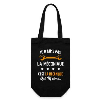 C'est la Mécanique Qui M'aime Cadeau Humour - Sac à bouteille - noir - Devant