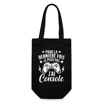 Humour la derniere fois je peux pas j'ai console - Sac à bouteille - noir - Devant