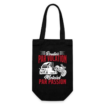 Routier Par Vocation Motard Par Passion Humour - Sac à bouteille - noir - Devant