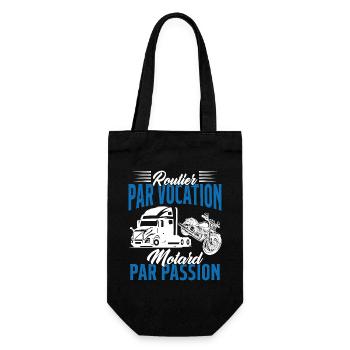 Routier Par Vocation Motard Par Passion Humour - Sac à bouteille - noir - Devant