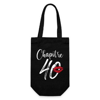 Chapitre 40 Ans Anniversaire Humour Cadeau - Sac à bouteille - noir - Devant