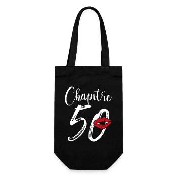 Chapitre 50 Ans Anniversaire Humour Cadeau - Sac à bouteille - noir - Devant