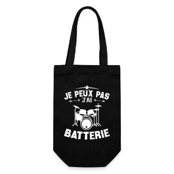je peux pas j'ai batterie - Sac à bouteille - noir - Devant