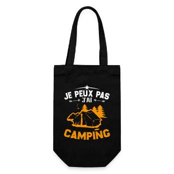 Je Peux Pas J'ai Camping - Sac à bouteille - noir - Devant