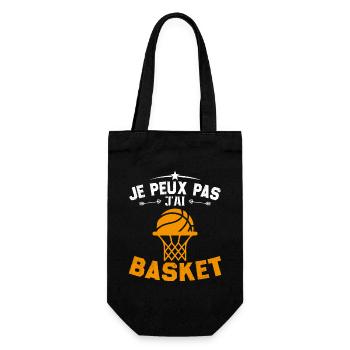Je Peux Pas J'ai Basket Cadeau Joueur De Basket - Sac à bouteille - noir - Devant