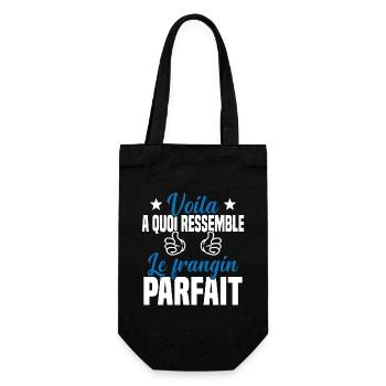 Voilà à quoi ressemble le frangin parfait - Sac à bouteille - noir - Devant