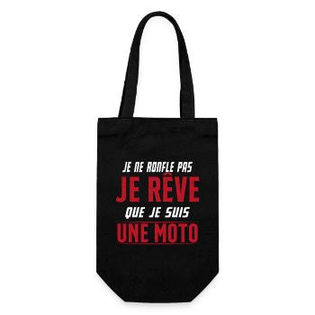 Je ne ronfle pas je rêve de moto ma passion - Sac à bouteille - noir - Devant