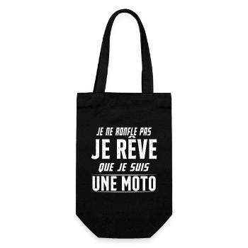 Je ne ronfle pas je rêve de moto ma passion - Sac à bouteille - noir - Devant