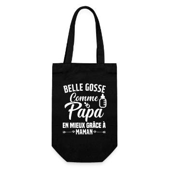 Belle Gosse Comme Papa Cadeau Belle Fille - Sac à bouteille - noir - Devant